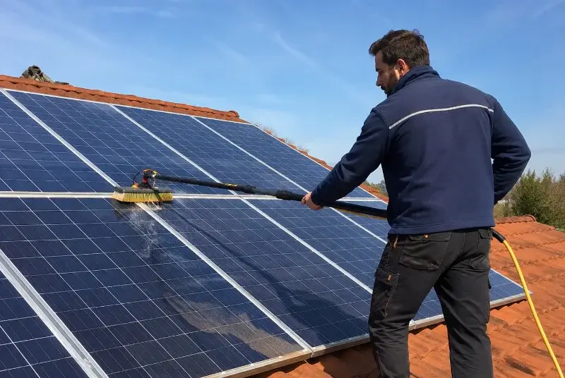 Nettoyage et entretien de panneaux solaires à la Chapelle-Erbrée