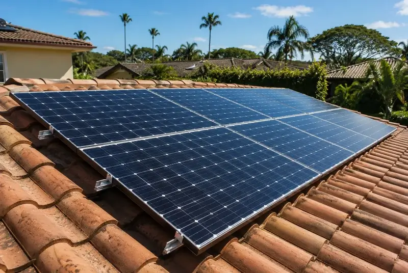 Installation de panneaux solaires à la Chapelle-Erbrée